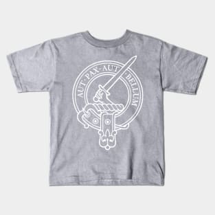 Clan Gunn Crest - Latin white Kids T-Shirt